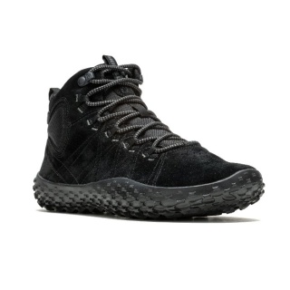 Merrell Sneaker Wrapt Mid (Minimal-Laufschuhe, Leder) schwarz Herren