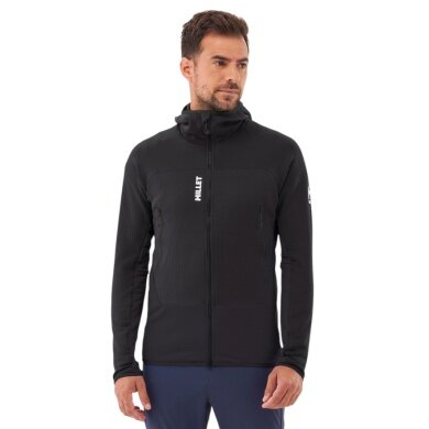 Millet Fleecejacke Fusion Grid Hoodie (Polartec, atmungsaktiv) schwarz Herren