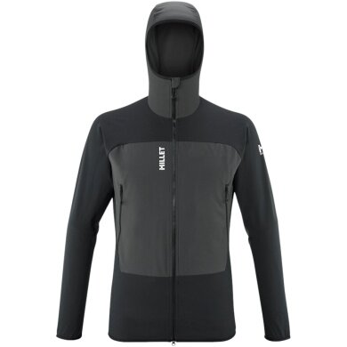 Millet Softshelljacke Fusion XCS Hoodie (winddicht, maximale Bewegungsfreiheit) schwarz/dunkelgrau Herren