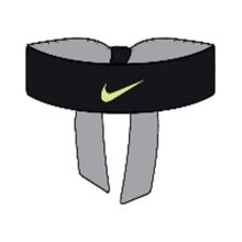 Nike Stirnband Premier Head Tie Rafael Nadal schwarz/limone - 1 Stück