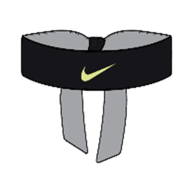 Nike Stirnband Premier Head Tie Rafael Nadal schwarz/limone - 1 Stück