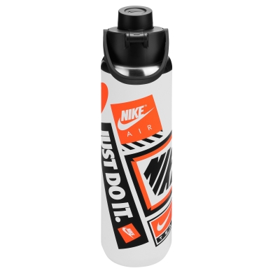 Nike Trinkflasche Recharge Chug Bottle Edelstahl weiss 709ml