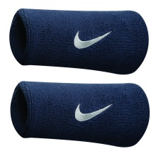 Nike Schweissband Swoosh Jumbo (74% Baumwolle) obsidian - 2 Stück