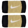 Nike Schweissband Swoosh Jumbo (74% Baumwolle) schwarz/gold - 2 Stück