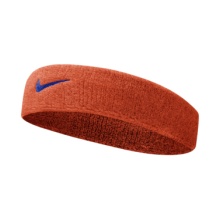 Nike Stirnband Swoosh (70% Baumwolle) orange/navyblau - 1 Stück