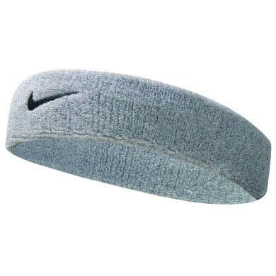 Nike Stirnband Swoosh (70% Baumwolle) grau/schwarz - 1 Stück