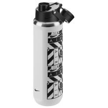 Nike Trinkflasche Recharge Chug Bottle Edelstahl weiss/schwarz 709ml