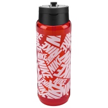 Nike Trinkflasche TR Renew Recharge Straw Bottle (mit Trinkhalm) rot/orange 700ml