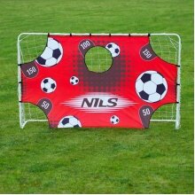 Nils Camp Fussballtore BR240P mit Trainingspanel - 240x150cm - weiss/rot