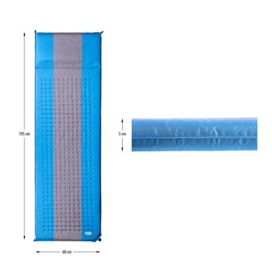 Nils Camp Isomatte NC4340 (selbstaufblasend) blau/grau 195x60x5cm