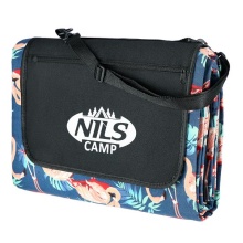 Nils Camp Picknickdecke NC8014 (Motiv Flamingo) blau 220x200cm