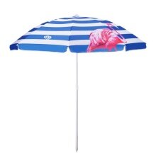 Nils Camp Strandschrim NC7811 (Motiv Flamingo) blau - 180x160x100cm