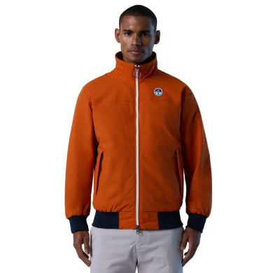 North Sails Übergangsjacke Original Sailor (Stehkragen, wasserabweisend) orange Herren