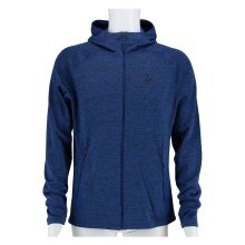 Odlo Fleecejacke Tenica Mid Layer Full Zip mit Kapuze (weich aufgebürstete Innenseite) dunkelblau melange Herren