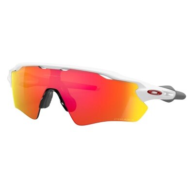 Oakley Sonnenbrille Radar EV Path (Glasfarbe: Prizm ruby) weiss glänzend - 1 Brille mit Hartschalenetui