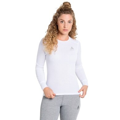 Odlo Langarmshirt Active Warm Eco (warm, weich, Innenseite angeraut) Unterwäsche weiss Damen