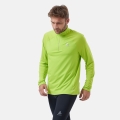 Odlo Sport-Langarmshirt Essential 1/2 Zip Ceramiwarm (wärmt aktiv, reflektierende Details) limegrün Herren