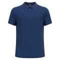 Odlo Wander-/Freizeit Polo Essential Solid (bequeme Passform, Baumwolle/Polyester) navyblau Herren