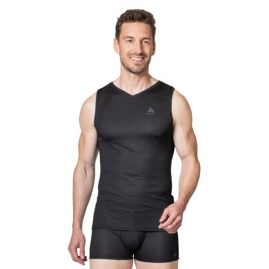 Odlo Funktionsunterwäsche Singlet Active Dry Everyday mit Ausschnitt schwarz Herren - 2er Pack