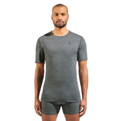 Odlo Funktionsunterwäsche Tshirt Natural Merino 160 (wärmeregulierung, Merinowolle) grau melange Herren