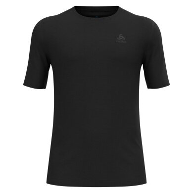 Odlo Funktionsunterwäsche Tshirt Natural Merino 200 Base Layer Top (wärmeregulierung) schwarz Herren