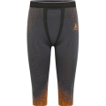 Odlo Funktionsunterwäsche 3/4 Hose Performance Warm Blackcomb (nahtlos, Bewegungsfreiheit) blau/orange Herren