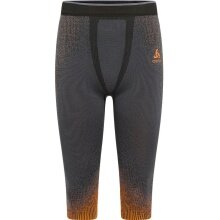 Odlo Funktionsunterwäsche 3/4 Hose Performance Warm Blackcomb (nahtlos, Bewegungsfreiheit) blau/orange Herren