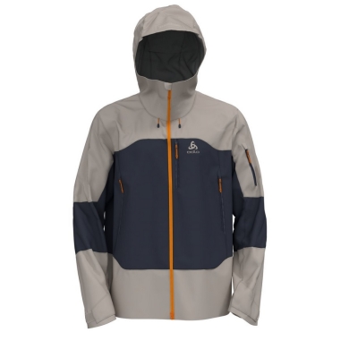 Odlo Wanderjacke X-Alp 3L (Hardshell, Kapuze, wasserdicht) silvergrau Herren