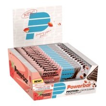 PowerBar Riegel Protein Plus + Low in Sugar + Immune Support Erdbeere/Joghurt-Geschmack 16x35g Box