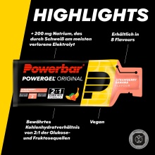 PowerBar PowerGel Original (Kohlenhydrat-Gel) Erdbeere/Banane 24x41g Box