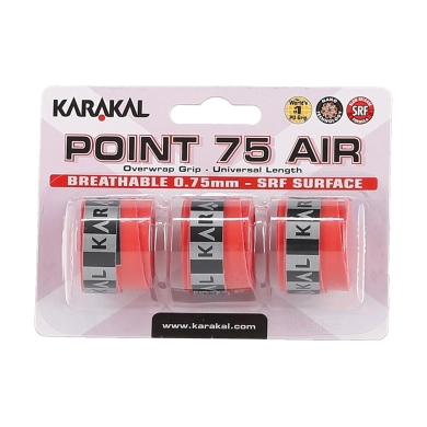 Karakal Overgrip Point Air 0.75mm rot 3er