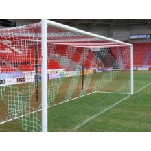 Powershot Fussballtor-Netz gestreift weiss/rot 7,32m x 2,44m x 2m x 2m