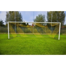 Powershot Fussballtor-Netz gestreift schwarz/gelb 7,32m x 2,44m x 2m x 2m