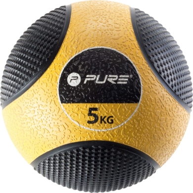 Pure2Improve Medizinball 5kg schwarz/gelb