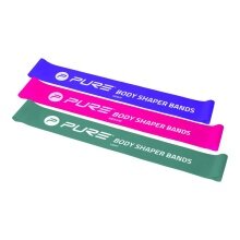 Pure2Improve Widerstandsband Set (grün,pink,violett) - 3 Stück