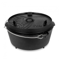 Petromax Feuertopf ft12 (Dutch Oven) aus Gusseisen - Inhalt Topf (max.): 10,8 Liter - schwarz - 15kg