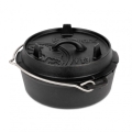 Petromax Feuertopf ft3-t (Dutch Oven) aus Gusseisen, ohne Standfüße - Inhalt Topf (max.): 1,6 Liter - schwarz - 4,3kg