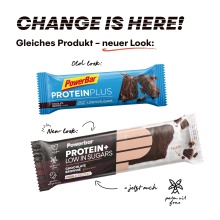 PowerBar Eiweissriegel Protein Plus Low Sugar Schokoladen-Geschmack (Chocolate/Brownie) 16x35g Box