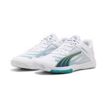 Puma Hallen-Indoorschuhe Accelerate Turbo weiss/blau/lime Herren