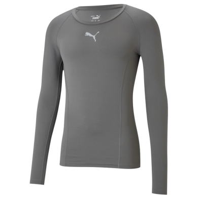 Puma Funktionsunterwäsche Langarmshirt LIGA Baselayer Tee - grau Herren