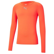 Puma Funktionsunterwäsche Langarmshirt LIGA Baselayer Tee - neonorange Herren