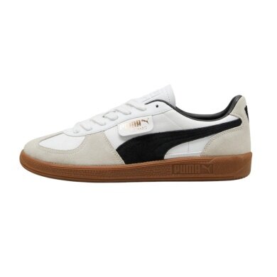 Puma Sneaker Palermo Leather weiss/beige/schwarz Herren