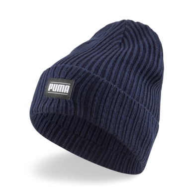 Puma Strickmütze (Beanie) Classic Cuff Unisex - Rippenstruktur - peacoatblau - 1 Stück