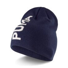 Puma Strickmütze (Beanie) Classic Cuffless mit Schriftzug - peacoatblau - 1 Stück