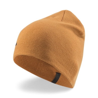 Puma Strickmütze (Beanie) Classic Cuffless mit Schriftzug - gelb - 1 Stück