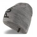 Puma Strickmütze (Beanie) Classic Cuffless mit Schriftzug - grau - 1 Stück