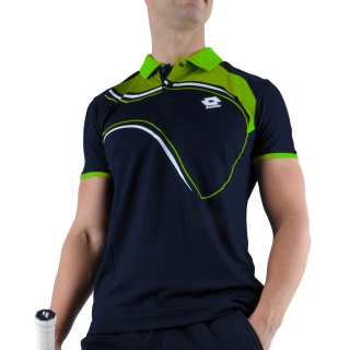 Lotto Tennis-Polo LED navyblau/clover Herren