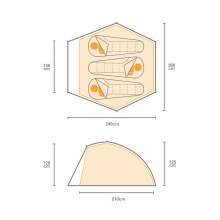 Regatta Campingzelt Montegra Geo - wasserabweisend, 1 Eingange, für 3 Personen - grün