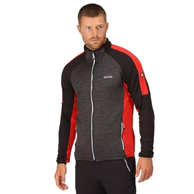 Regatta Fleecejacke Hepley (dehnbar, leichte) grau/rot Herren