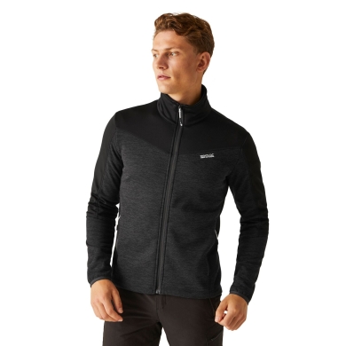 Regatta Fleecejacke Highton IV (100% Polyester) dunkelgrau/schwarz Herren